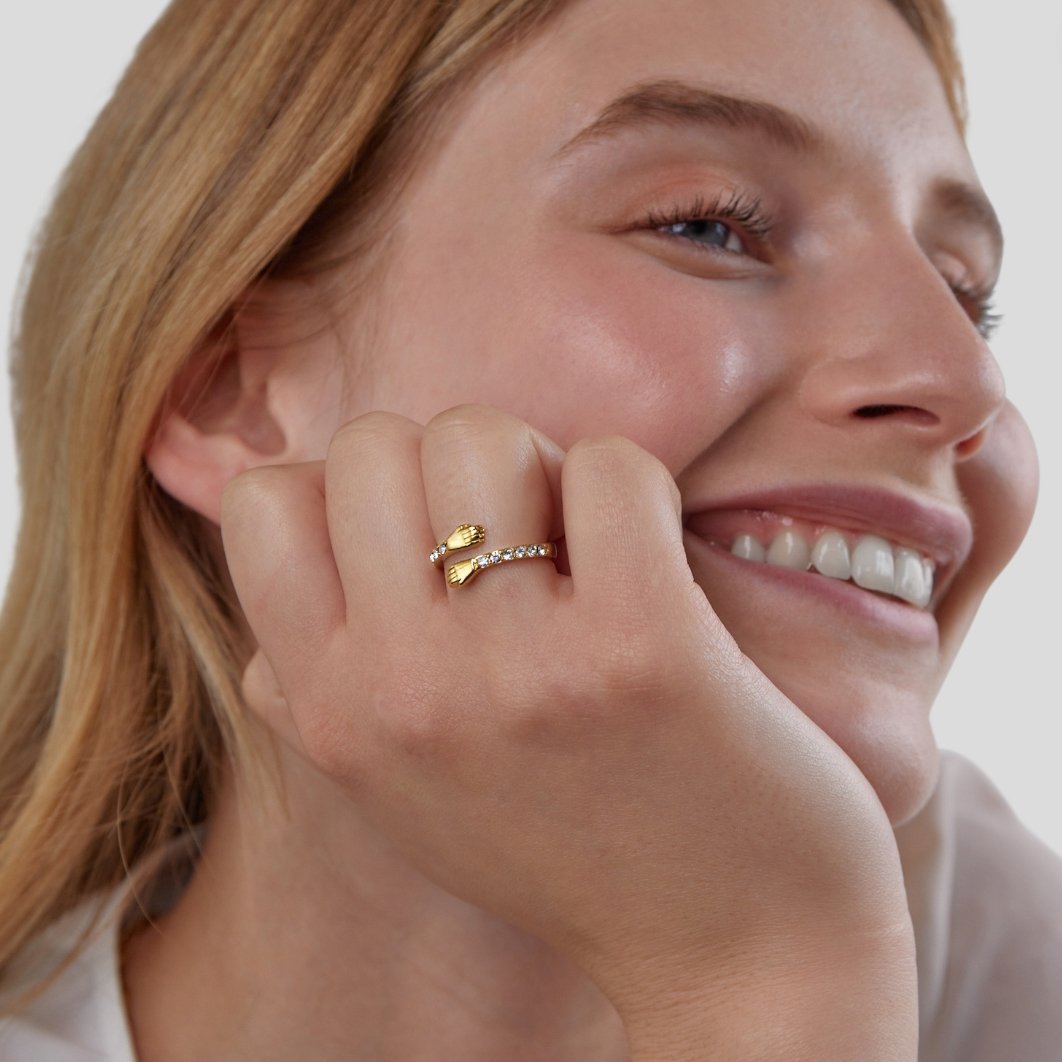 'Hug Me Forever' Gold-Tone Ring