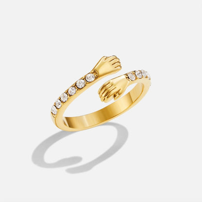 'Hug Me Forever' Gold-Tone Ring