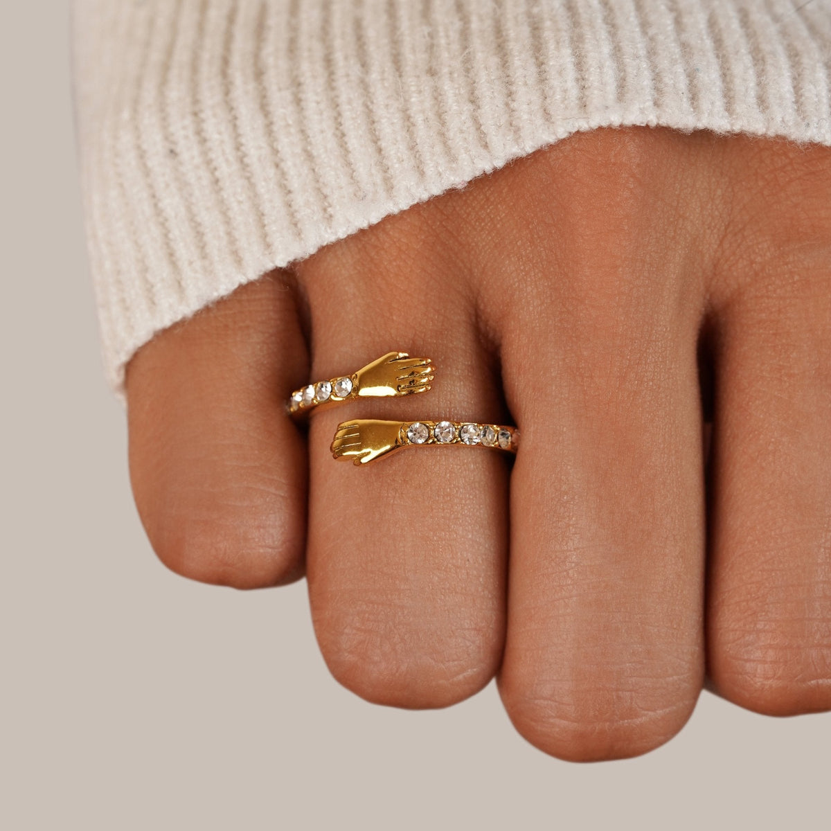 'Hug Me Forever' Gold-Tone Ring