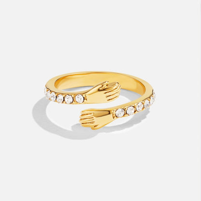 'Hug Me Forever' Gold-Tone Ring