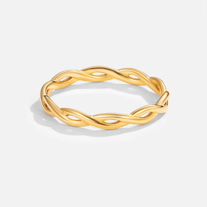 Infinity Gold-Tone Twist Ring