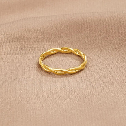 Infinity Gold-Tone Twist Ring