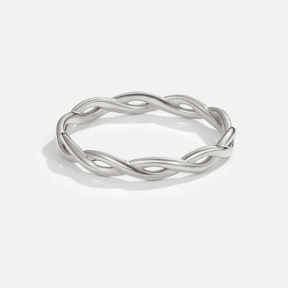 Infinity Silver-Tone Twist Ring