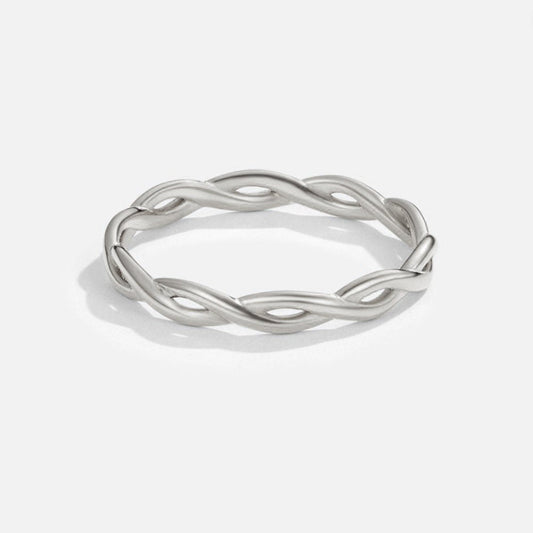 Infinity Silver-Tone Twist Ring