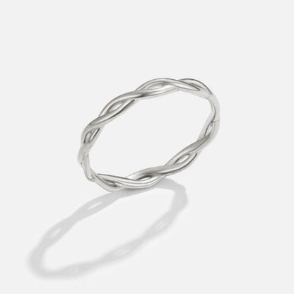 Infinity Silver-Tone Twist Ring