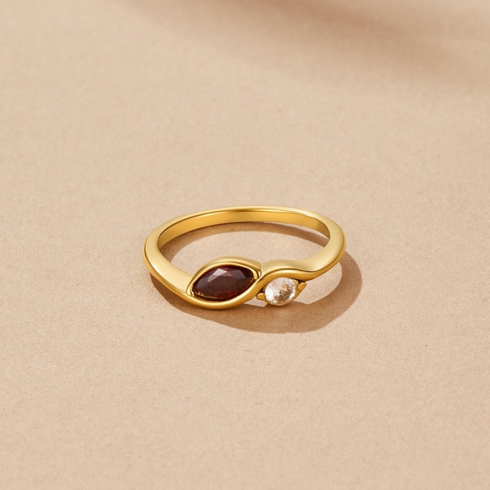 Infinity Crystal Deep Red Ring