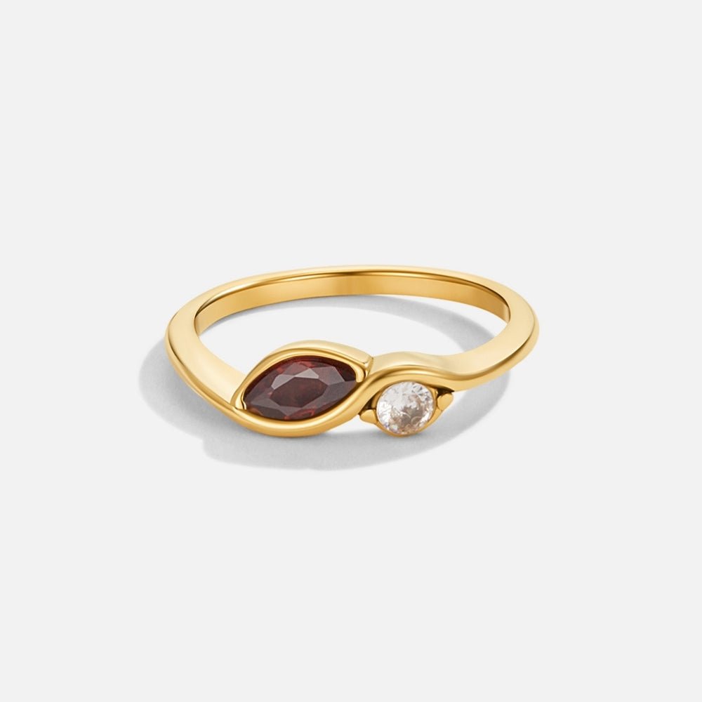 Infinity Crystal Deep Red Ring