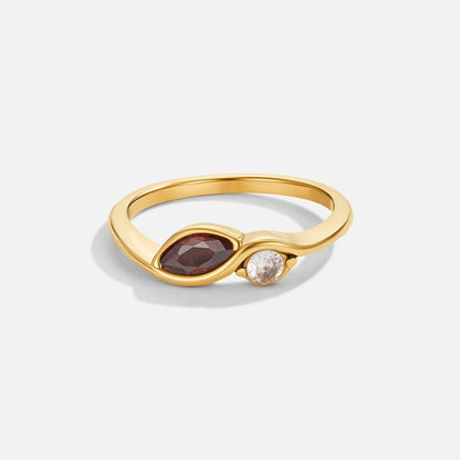 Infinity Crystal Deep Red Ring