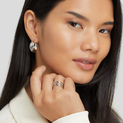 Kiya Layered Silver-Tone Ring
