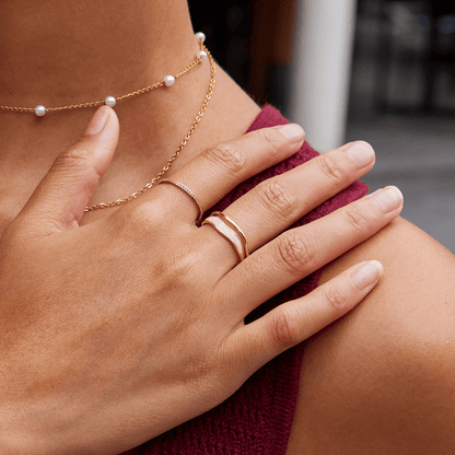 Layered Sahara Gold-Tone Ring