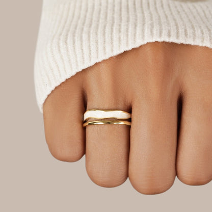 Layered Sahara Gold-Tone Ring