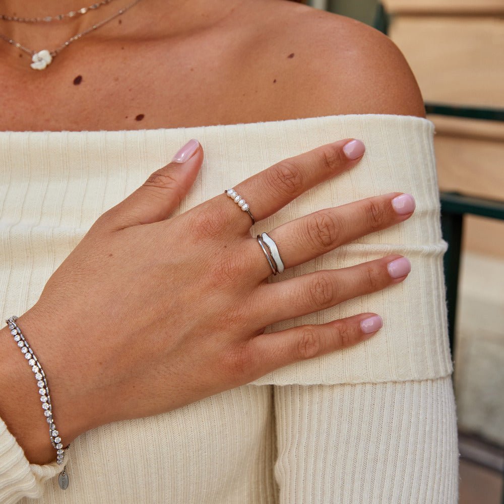 Layered Sahara Silver-Tone Ring