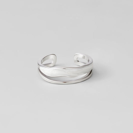 Layered Sahara Silver-Tone Ring
