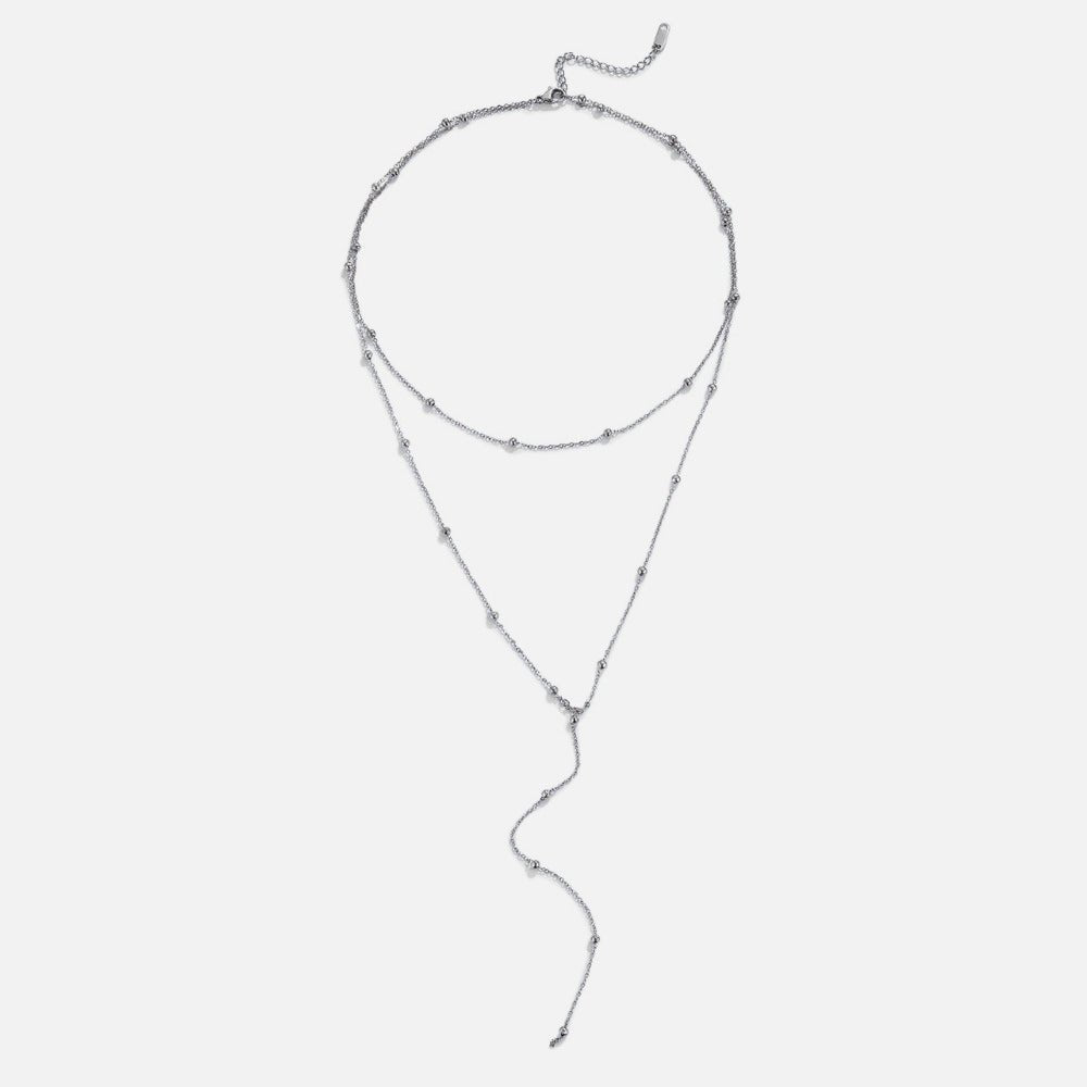Layered Silver-Tone Amara Tassel Necklace