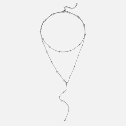 Layered Silver-Tone Amara Tassel Necklace