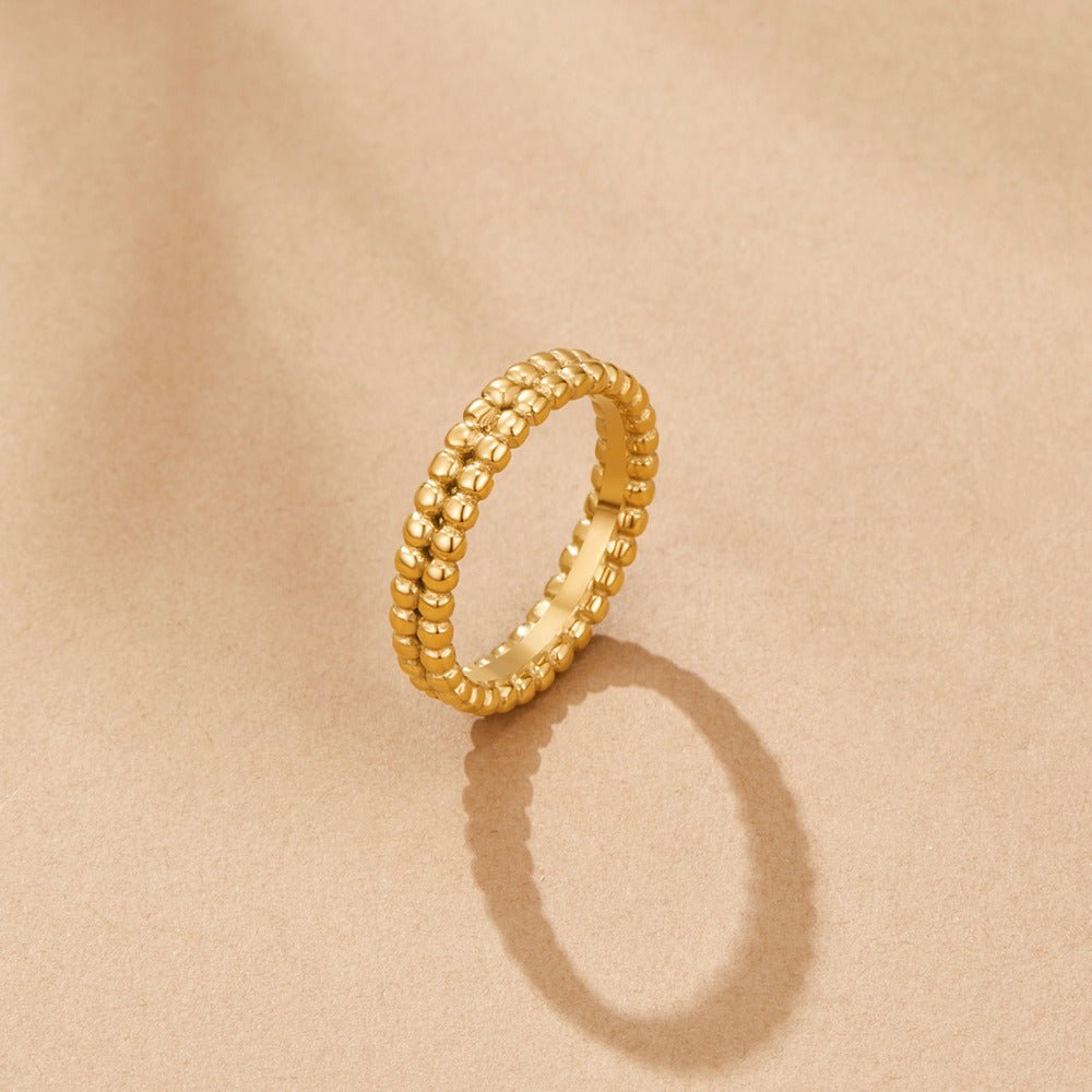 Leona Gold-Tone Bead Ring