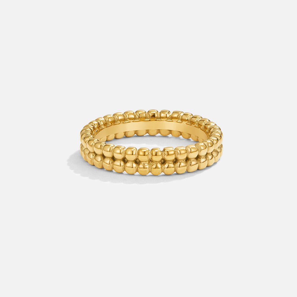 Leona Gold-Tone Bead Ring