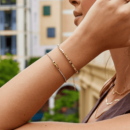 Lexi Gold-Tone Cube Bracelet