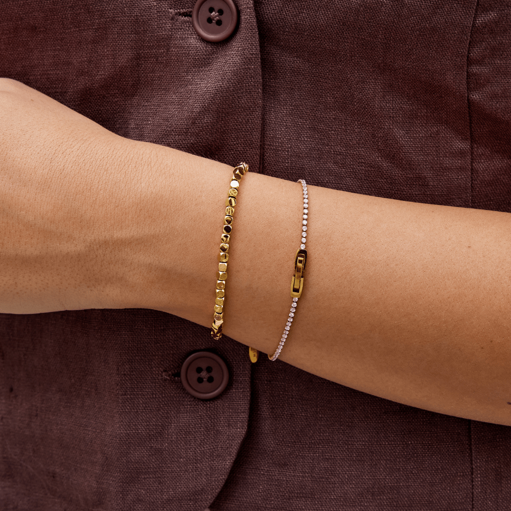 Lexi Gold-Tone Cube Bracelet