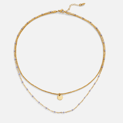 Lia Layered Gold-Tone Coin Bead Necklace
