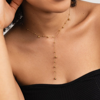 Lovi Gold-Tone Beads Tassel Necklace