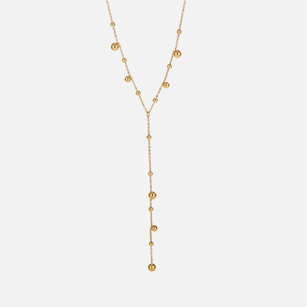 Lovi Gold-Tone Beads Tassel Necklace