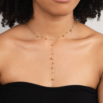 Lovi Gold-Tone Beads Tassel Necklace