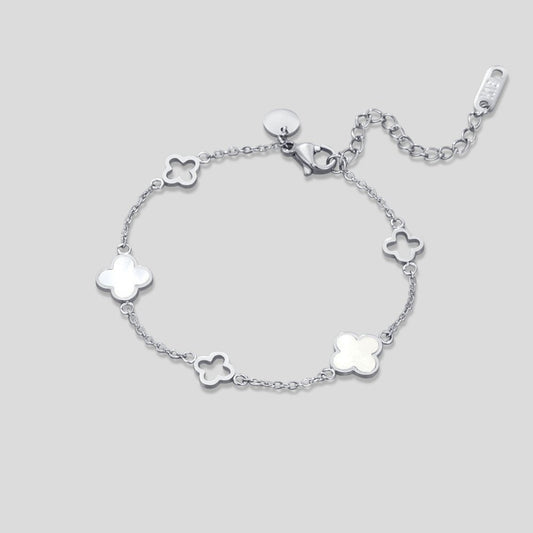 Lucia Silver-Tone Clover Bracelet