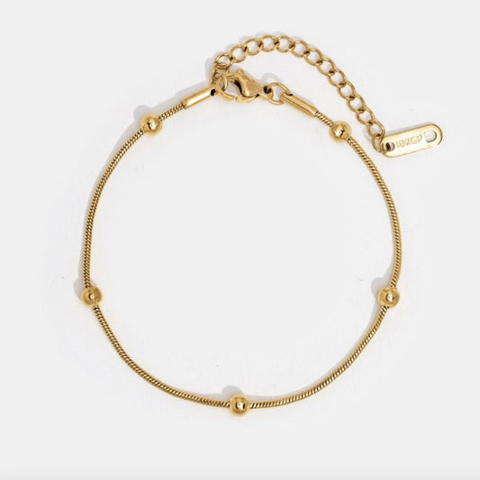 Luna Gold-Tone Bead Bracelet
