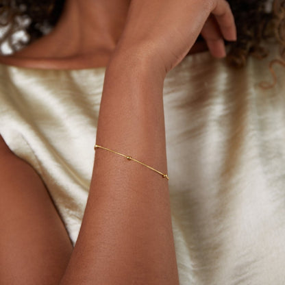 Luna Gold-Tone Bead Bracelet