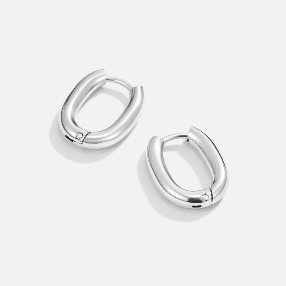 Madison Silver-Tone Hoop Earrings