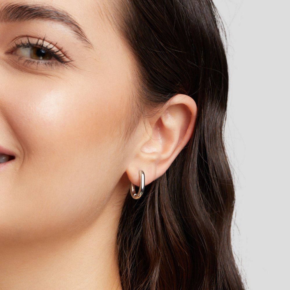Madison Silver-Tone Hoop Earrings