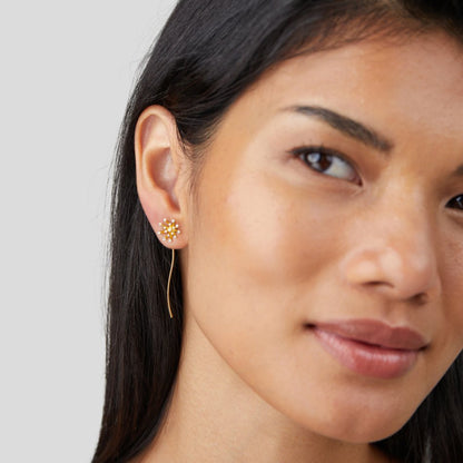 Make A Wish Dandelion Gold-Tone Earrings