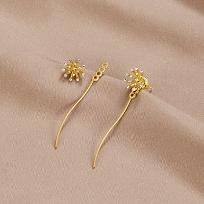 Make A Wish Dandelion Gold-Tone Earrings
