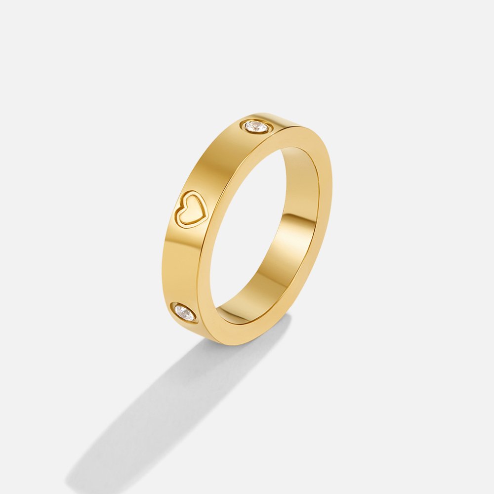 Mari Heart Gold-Tone Ring