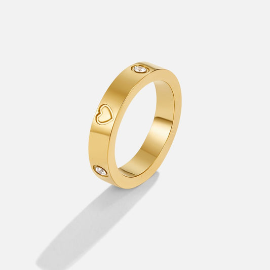 Mari Heart Gold-Tone Ring
