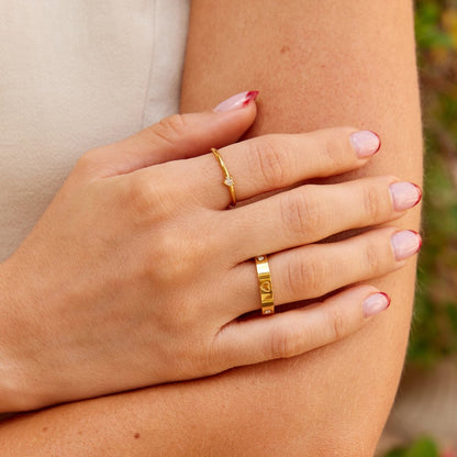 Mari Heart Gold-Tone Ring