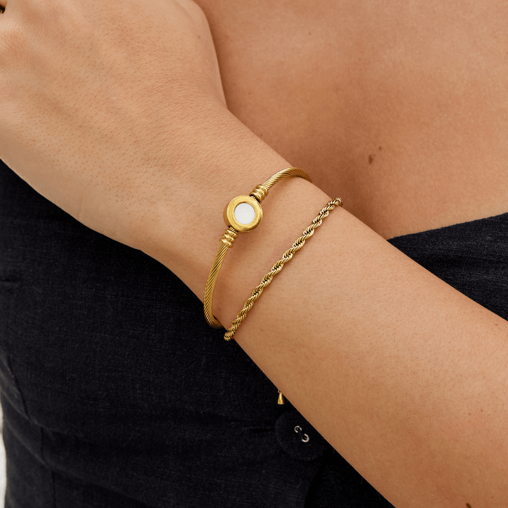 Melinda Gold-Tone Rotatable Bangle