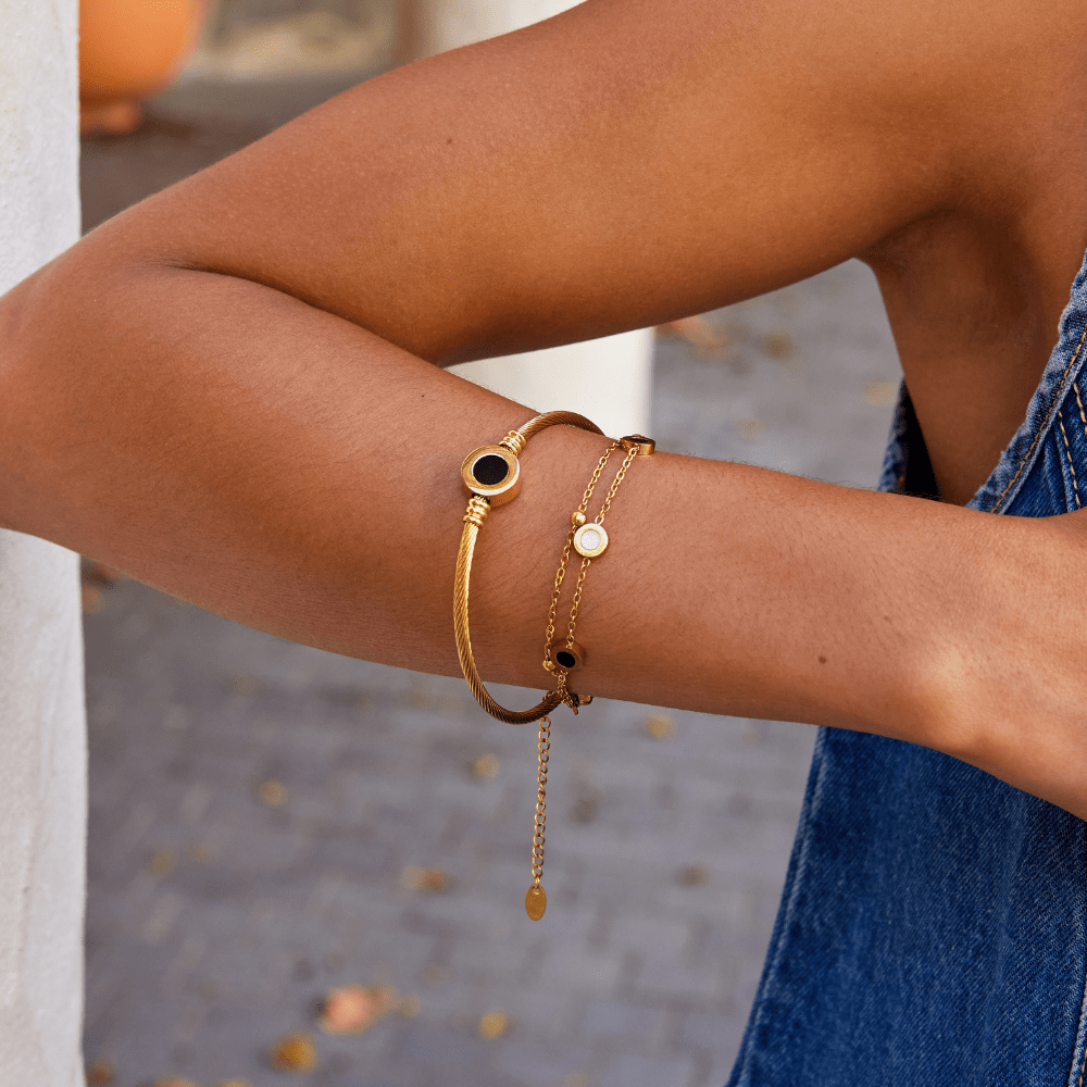 Melinda Gold-Tone Rotatable Bangle