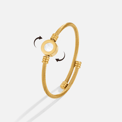 Melinda Gold-Tone Rotatable Bangle