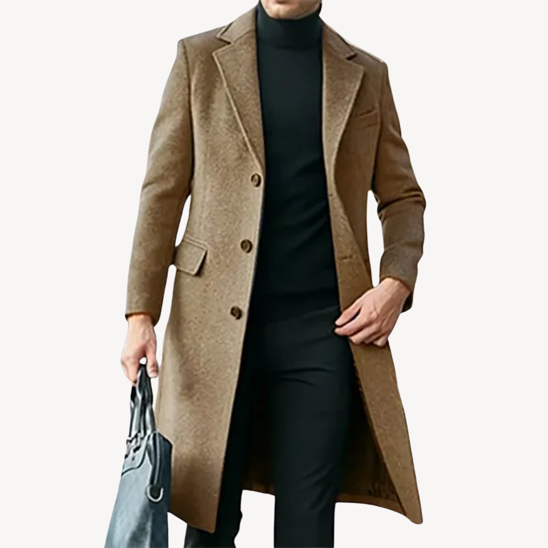 Men's Wool Coat Elegant & Warm Long Coat