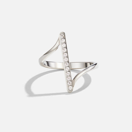 Mila Twisted Silver-Tone Ring