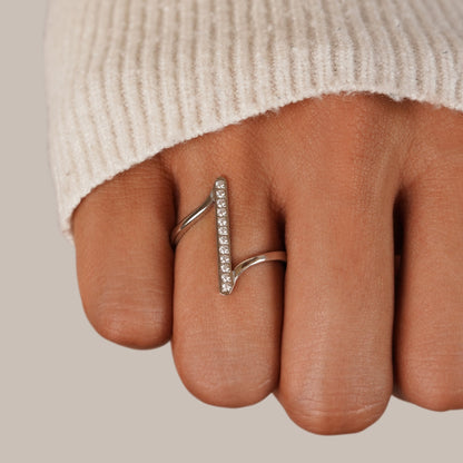Mila Twisted Silver-Tone Ring
