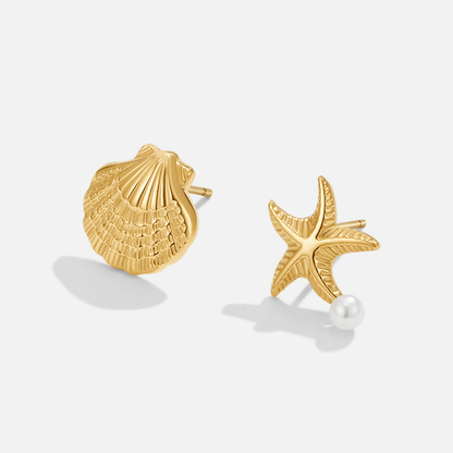 Naia Shell & Starfish Gold-Tone Earrings