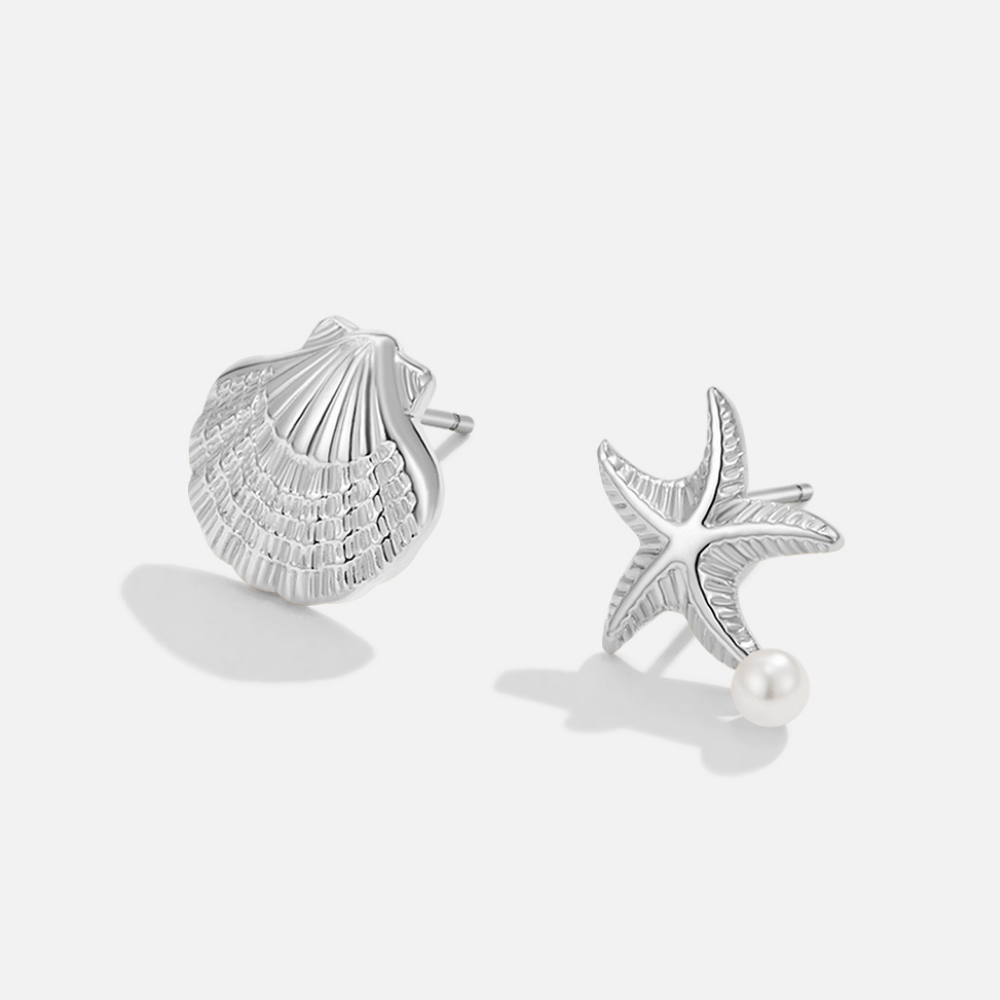 Naia Shell & Starfish Silver-Tone Earrings