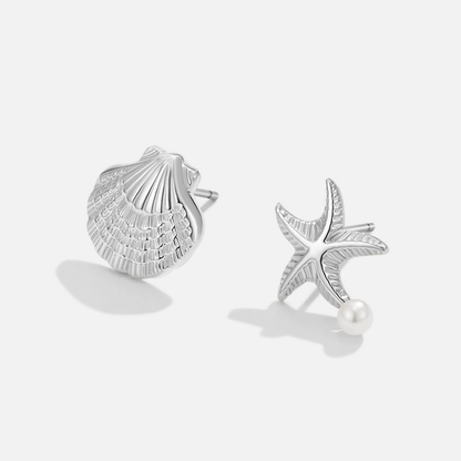 Naia Shell & Starfish Silver-Tone Earrings