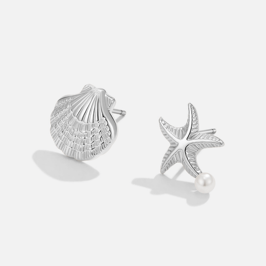 Naia Shell & Starfish Silver-Tone Earrings