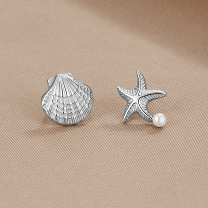Naia Shell & Starfish Silver-Tone Earrings