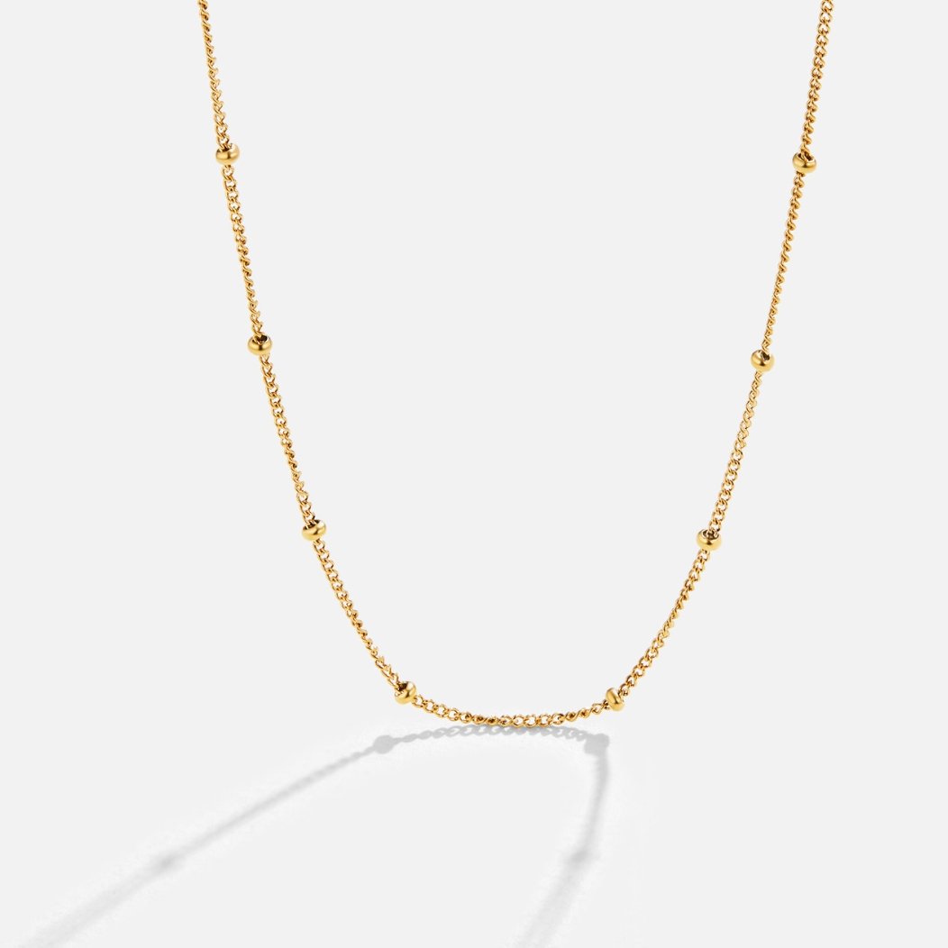 Niyah Bead Gold-Tone Chain Necklace