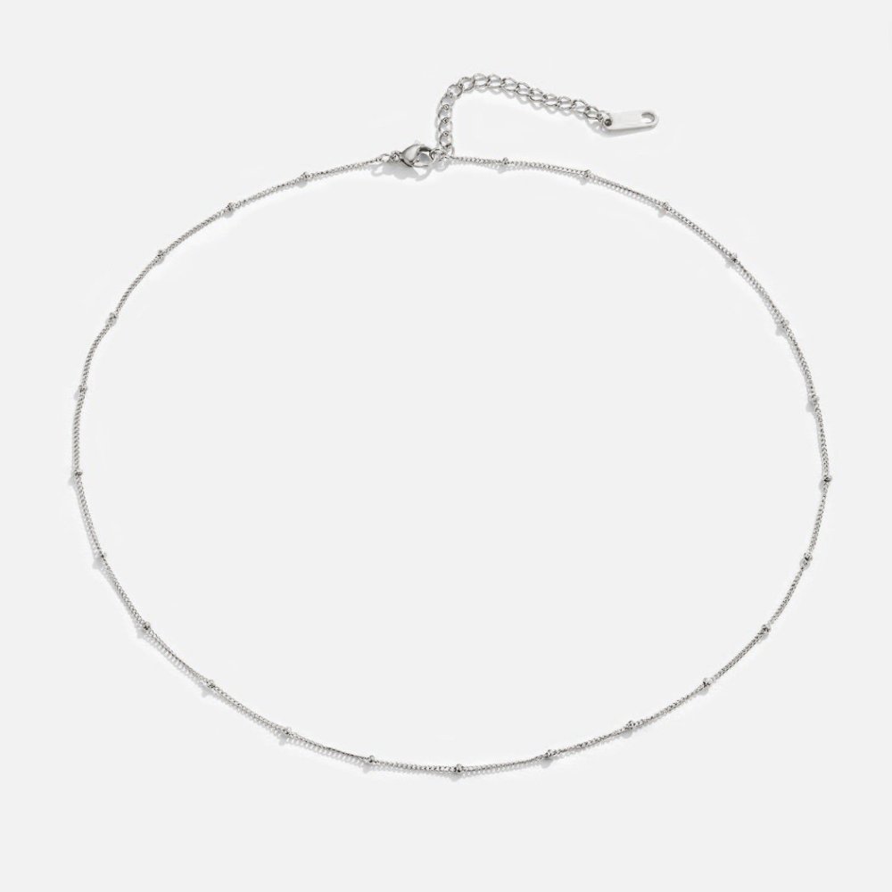 Niyah Bead Silver-Tone Chain Necklace